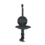 Hand Forged Wrought Iron Wall Sconce Candelabra (Aged Iron) Single Pillar Candle Holder