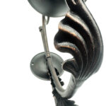 Hand Forged Wrought Iron Wall Sconce Candelabra (Aged Iron) Single Pillar Candle Holder - Image 12