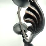 Hand Forged Wrought Iron Wall Sconce Candelabra (Aged Iron) Single Pillar Candle Holder - Image 4