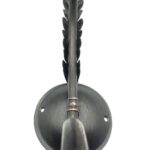 Hand Forged Wrought Iron Wall Sconce Candelabra (Aged Iron) Single Pillar Candle Holder - Image 9