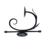 Hand Forged Wrought Iron Wall Sconce Candelabra (Aged Iron) Single Pillar Candle Holder - Image 10
