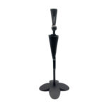 Hand Forged Wrought Iron 3 Light Candelabra (Aged Iron) Solid Base Tabletop Candle Holder - Image 6