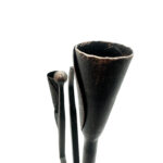 Hand Forged Wrought Iron 3 Light Candelabra (Aged Iron) Solid Base Tabletop Candle Holder - Image 7