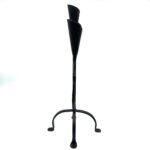 Hand Forged Wrought Iron 3 Light Candelabra (Antique Patina) Solid Flat Base Candle Holder - Image 6