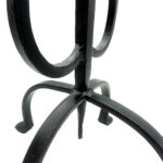 Hand Forged Wrought Iron 3 Light Candelabra (Antique Patina) Solid Flat Base Candle Holder - Image 3