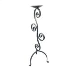 Hand Forged Iron Candle Holder 21" (53cm) Antique Patina Finish Sculptural Centerpiece - Image 5
