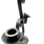 Hand Forged Iron Candelabra 13" (33cm) Antique Patina Finish 3 Light Scroll Centerpiece - Image 3