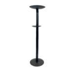 Hand Forged Iron Candelabra 15" (38cm) Antique Patina Finish 2 Light Scrolled Ribbon Centerpiece - Image 7