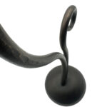 Hand Forged Iron Candlestick 15" (39cm) Antique Patina Finish Single Light Sweeping Scroll Centerpiece - Image 3
