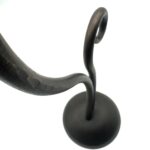 Hand Forged Iron Candlestick 15" (39cm) Antique Patina Finish Single Light Sweeping Scroll Centerpiece - Image 4