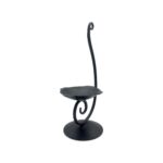 Hand Forged Iron Candle Holder 11" (28cm) Antique Patina Finish Single Light Sculptural Centerpiece - Image 8