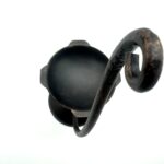 Hand Forged Iron Candle Holder 11" (28cm) Antique Patina Finish Single Light Sculptural Centerpiece - Image 9