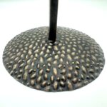 Hand Forged Iron Candelabra 17" (43cm) Antique Patina Finish 3 Light Relief Texture Centerpiece - Image 6