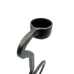 Hand Forged Iron Candlestick 13" (33cm) Antique Patina Finish Single Light Geometric Ring Centerpiece - Image 7