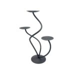 Hand Forged Iron Candelabra 12.5" (32cm) Antique Patina Finish Serpentine Centerpiece