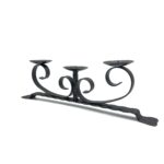 Hand Forged Iron Candelabra 19" (48cm) Antique Patina Finish Slender Vertical Centerpiece - Image 6