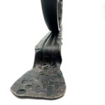 Hand Forged Iron Candelabra 19" (48cm) Antique Patina Finish Slender Vertical Centerpiece - Image 4