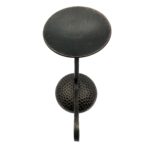 Hand Forged Iron Candelabra 9" (23cm) Antique Patina Finish Double Light Symmetrical Scrollwork - Image 8