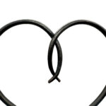 Hand Forged Iron Heart Motif Sculptural Decorative Object 11" (27cm) Antique Patina Finish Scrolled Heart Art - Image 5