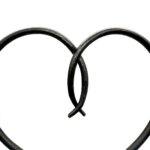 Hand Forged Iron Heart Motif Sculptural Decorative Object 11" (27cm) Antique Patina Finish Scrolled Heart Art - Image 4