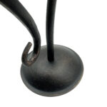 Hand Forged Iron Sculptural Decorative Object 10" (26cm) Antique Patina Finish Scrolled Heart Motif - Image 8
