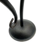 Hand Forged Iron Sculptural Decorative Object 10" (26cm) Antique Patina Finish Scrolled Heart Motif - Image 8