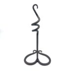 Handmade Wrought Iron Single Candlestick Holder 28cm Artisan Tabletop Decor - Image 6