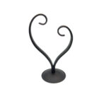 Handmade Iron Heart Sculpture 25cm Antique Patina Decorative Tabletop Art Object