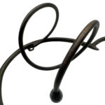Handmade Wrought Iron Wall Mounted Wine Rack and Glass Holder 54cm Antique Patina Decorative Home Bar Display - Image 7