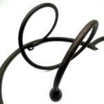 Handmade Wrought Iron Wall Mounted Wine Rack and Glass Holder 54cm Antique Patina Decorative Home Bar Display - Image 7