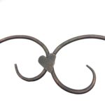 Handmade Wrought Iron Heart Wall Mounted Wine Rack 39cm Antique Patina Decorative Bottle Holder - Image 8
