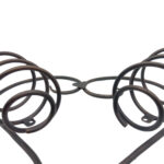 Handmade Wrought Iron Heart Wall Mounted Wine Rack 39cm Antique Patina Decorative Bottle Holder - Image 7