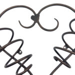 Handmade Wrought Iron Heart Wall Mounted Wine Rack 39cm Antique Patina Decorative Bottle Holder - Image 8