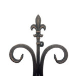 Handmade Wrought Iron Fleur de Lis Wall Mounted Decor 61cm Antique Patina Decorative Metal Art Object - Image 8