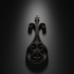 Handmade Wrought Iron Fleur de Lis Wall Mounted Decor 61cm Antique Patina Decorative Metal Art Object - Image 2