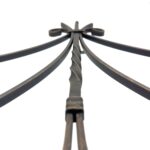 Handmade Wrought Iron Scrollwork Wall Decor 50cm Antique Patina Decorative Artisan Metal Object - Image 5