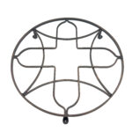 Handmade Wrought Iron Geometric Circular Wall Decor 45cm Antique Patina Decorative Artisan Metal Object - Image 8
