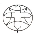 Handmade Wrought Iron Geometric Circular Wall Decor 45cm Antique Patina Decorative Artisan Metal Object - Image 5