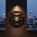 Handmade Wrought Iron Geometric Circular Wall Decor 45cm Antique Patina Decorative Artisan Metal Object - Image 6