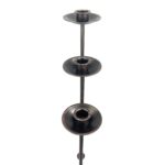 Hand Forged Iron Floor Candelabra Set of 3 41″- 45″- 49″(103-113-123) Antique Patina Scrolled Base Rustic Floor Decor - Image 8