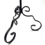 Hand Forged Iron Floor Candelabra Set of 3 41″- 45″- 49″(103-113-123) Antique Patina Scrolled Base Rustic Floor Decor - Image 9