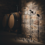 Hand Forged Iron Floor Candelabra Set of 3 41″- 45″- 49″(103-113-123) Antique Patina Scrolled Base Rustic Floor Decor - Image 3