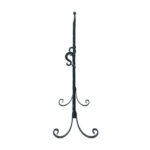 Hand Forged Iron Swivel Tabletop Mirror 68cm Aluminum Patina Artisan Scrolled Base Rustic Decor - Image 12