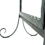 Hand Forged Iron Swivel Tabletop Mirror 68cm Aluminum Patina Artisan Scrolled Base Rustic Decor - Image 7