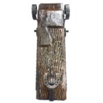 Authentic Antique Threshing Sledge Coffee Table 110cm Hand Forged Wrought Iron Base with Horseshoe Details Rustic Industrial Art - Image 9