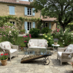 Authentic Antique Threshing Sledge Coffee Table 110cm Hand Forged Wrought Iron Base with Horseshoe Details Rustic Industrial Art - Image 7