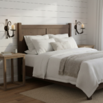 Hand Forged Wrought Iron Wall Sconce Candelabra (Aged Iron) Single Pillar Candle Holder - Image 2