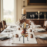 Hand Forged Iron Candle Holder 21" (53cm) Antique Patina Finish Sculptural Centerpiece - Image 2