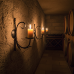 Hand Forged Wrought Iron Wall Sconce Candelabra (Aged Iron) Single Pillar Candle Holder - Image 6