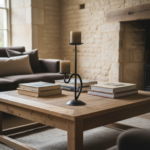 Hand Forged Iron Candle Holder 6" (15cm) Antique Patina Finish 2 Light Two Tier Pillar Centerpiece - Image 2